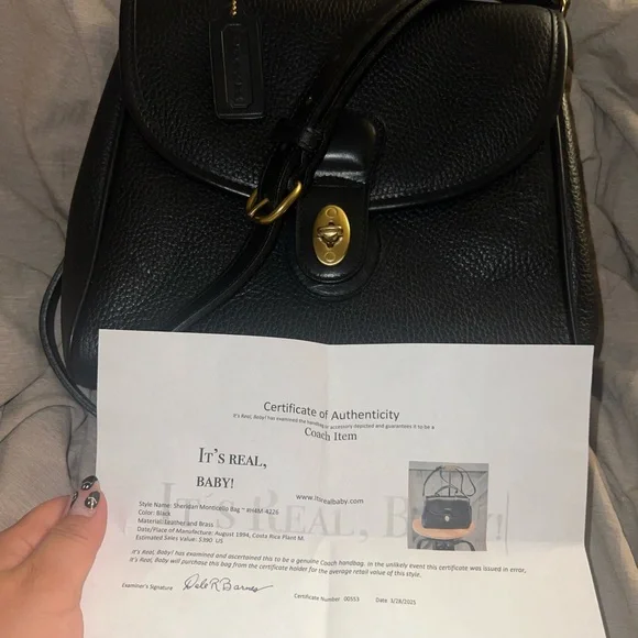 Vintage Coach Sheridan Monticello 4226 w/COA - Picture 8 of 12